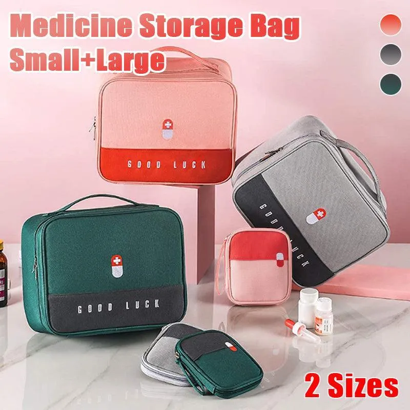 Layered Large-Capacity Thickened Medicine Box Aid Kit Safety Kit Storage Bag Au
