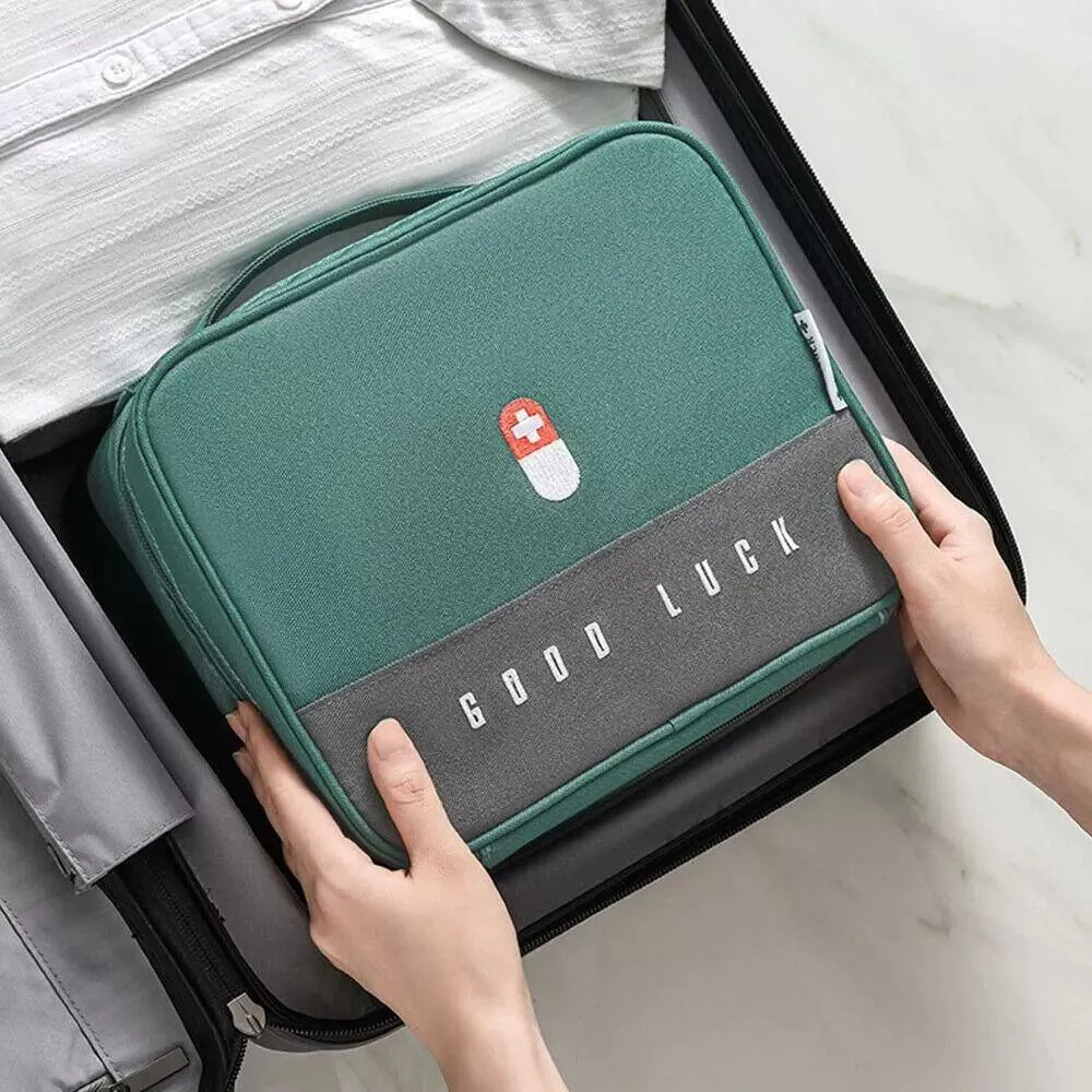 Layered Large-Capacity Thickened Medicine Box Aid Kit Safety Kit Storage Bag Au