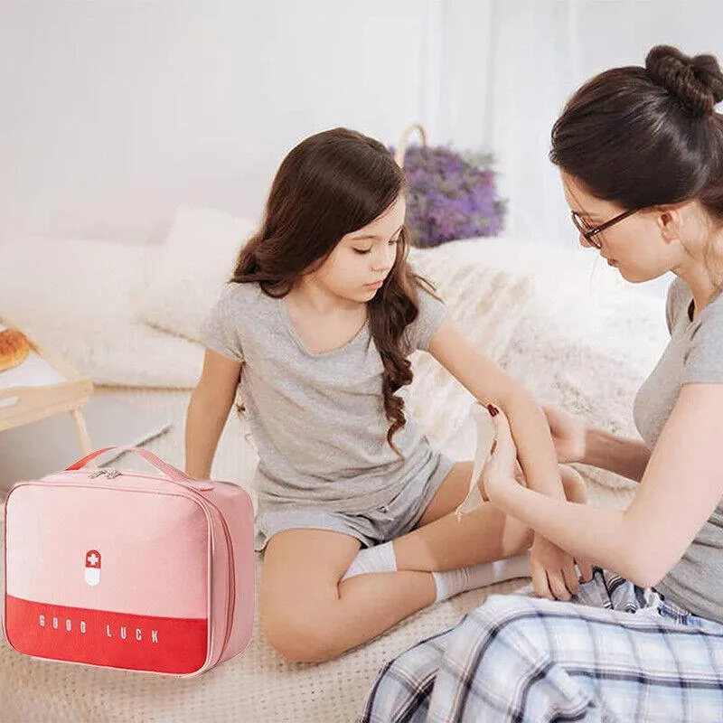 Layered Large-Capacity Thickened Medicine Box Aid Kit Safety Kit Storage Bag Au