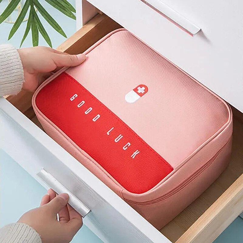 Layered Large-Capacity Thickened Medicine Box Aid Kit Safety Kit Storage Bag Au