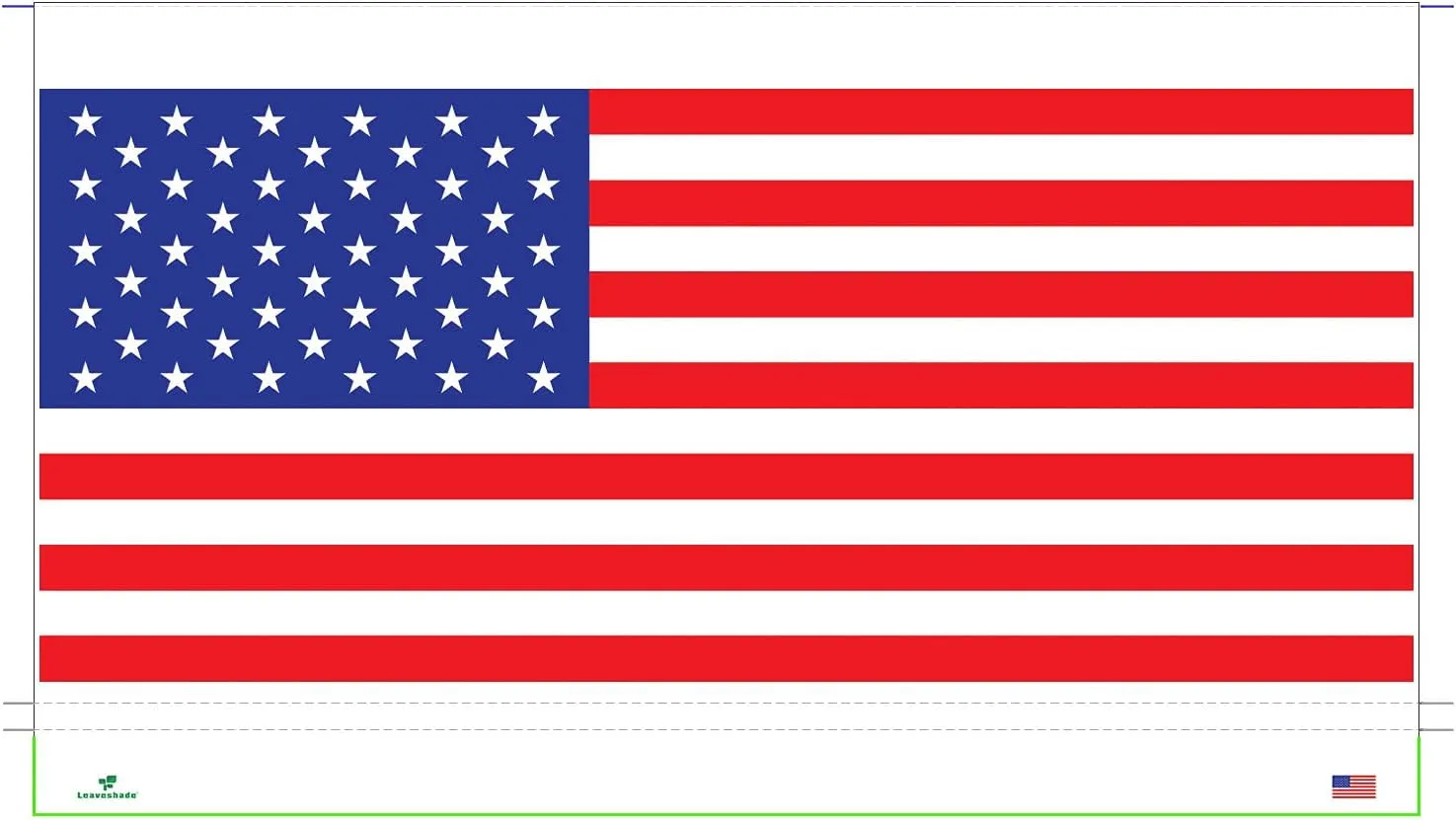 Leaveshade RV Awning Fabric Replacement Camper Trailer Awning Fabric Super Heavy Vinyl Coated Polyester 15'3''(Fit for 16' Awning)-USA Flag (Custom Looking)