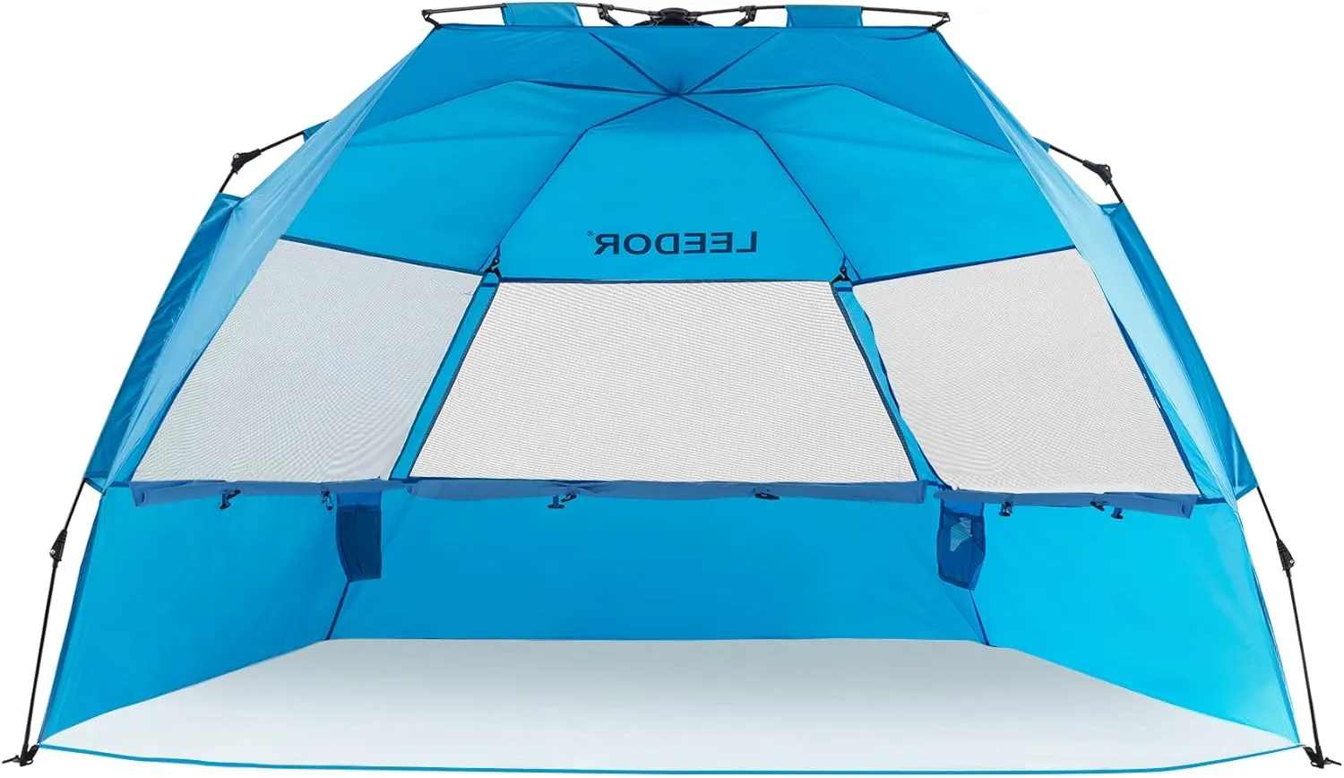 Leedor Beach Tent Sun Shelter Instant Beach Umbrella Easy Cabana with UPF 50  UV Portable Windproof Pop Up Shade for 3 to 4 Person for Family Patent Pending