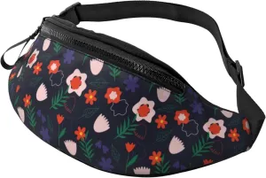 Leisure Sports Crossbody Bag Running Casual Hands-Free Wallets Waist Pack for Man Woman Father's Day for Dad Saffron and Green Leaf