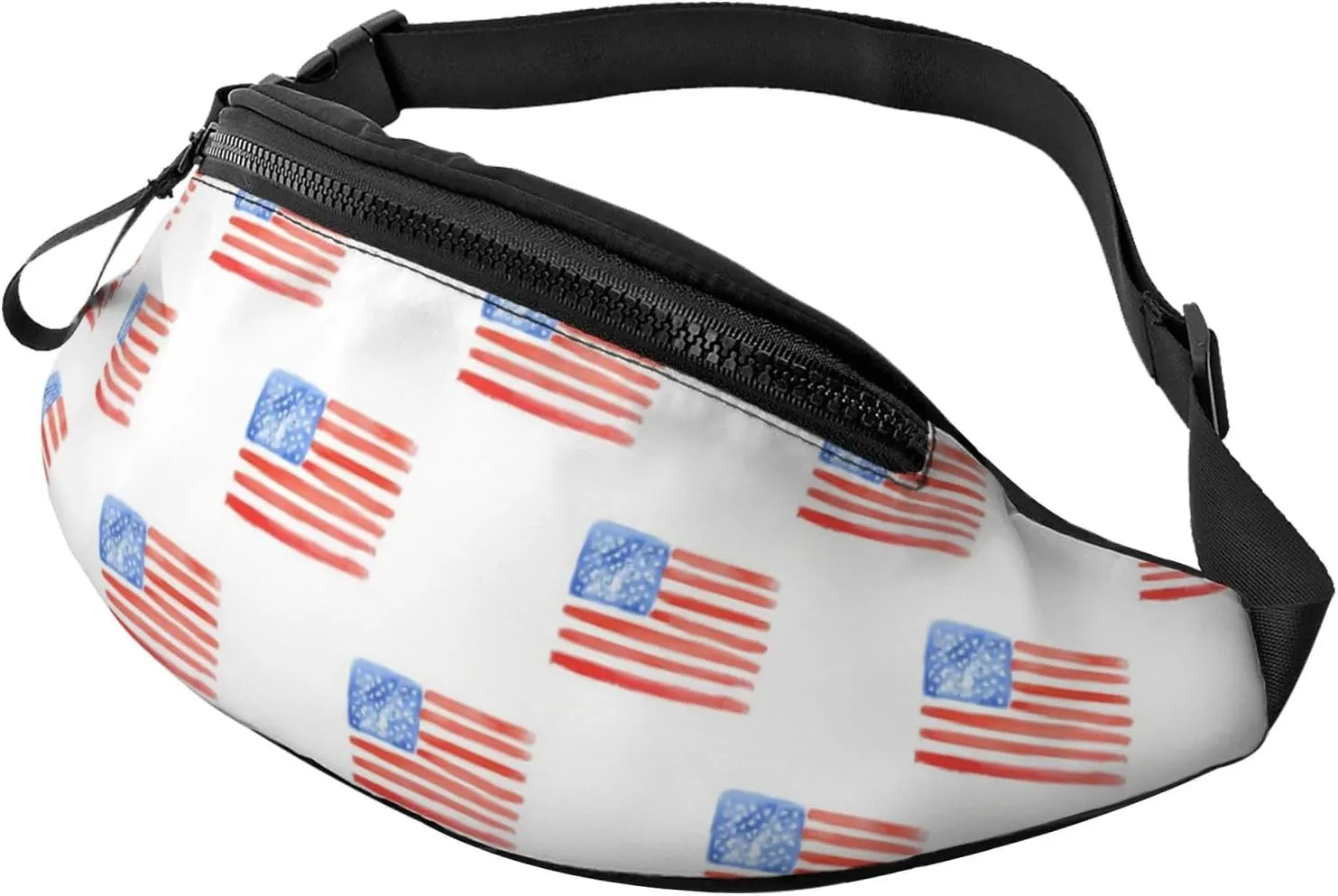 Leisure Sports Crossbody Bag Running Casual Hands-Free Wallets Waist Pack for Man Woman Father's Day for Dad Watercolor Flags