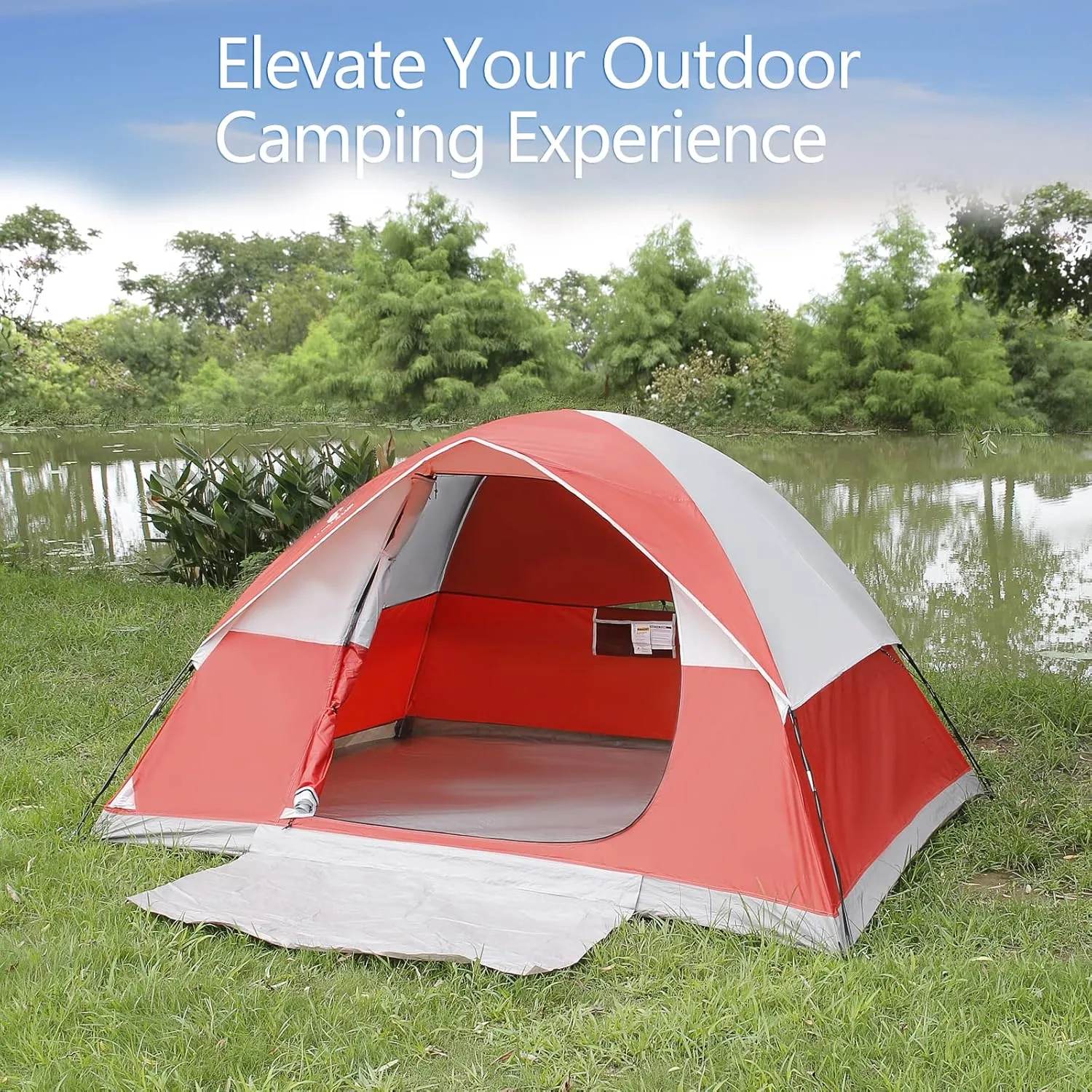LET'S CAMP 2 Person Backpacking Tent,Portable Lightweight Waterproof Windproof Easy Setup Backpacking Tent,Great for Camping Hiking Mountaineering