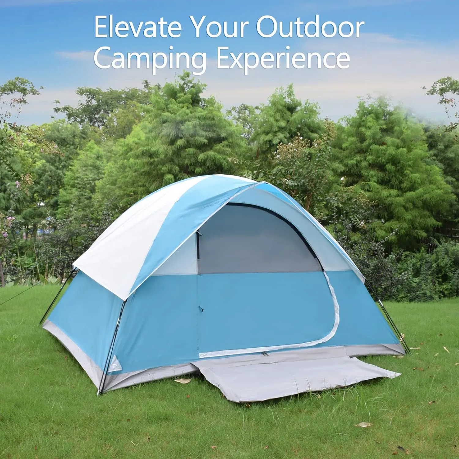 LET'S CAMP 2 Person Backpacking Tent,Portable Lightweight Waterproof Windproof Easy Setup Backpacking Tent,Great for Camping Hiking Mountaineering