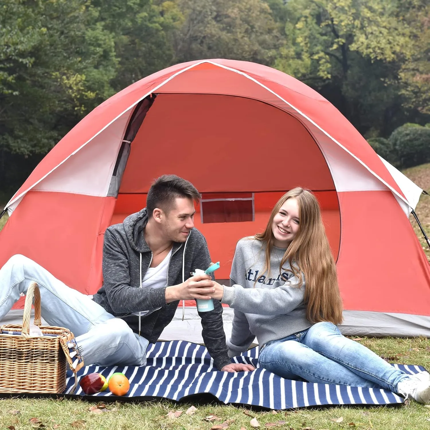 LET'S CAMP 2 Person Backpacking Tent,Portable Lightweight Waterproof Windproof Easy Setup Backpacking Tent,Great for Camping Hiking Mountaineering