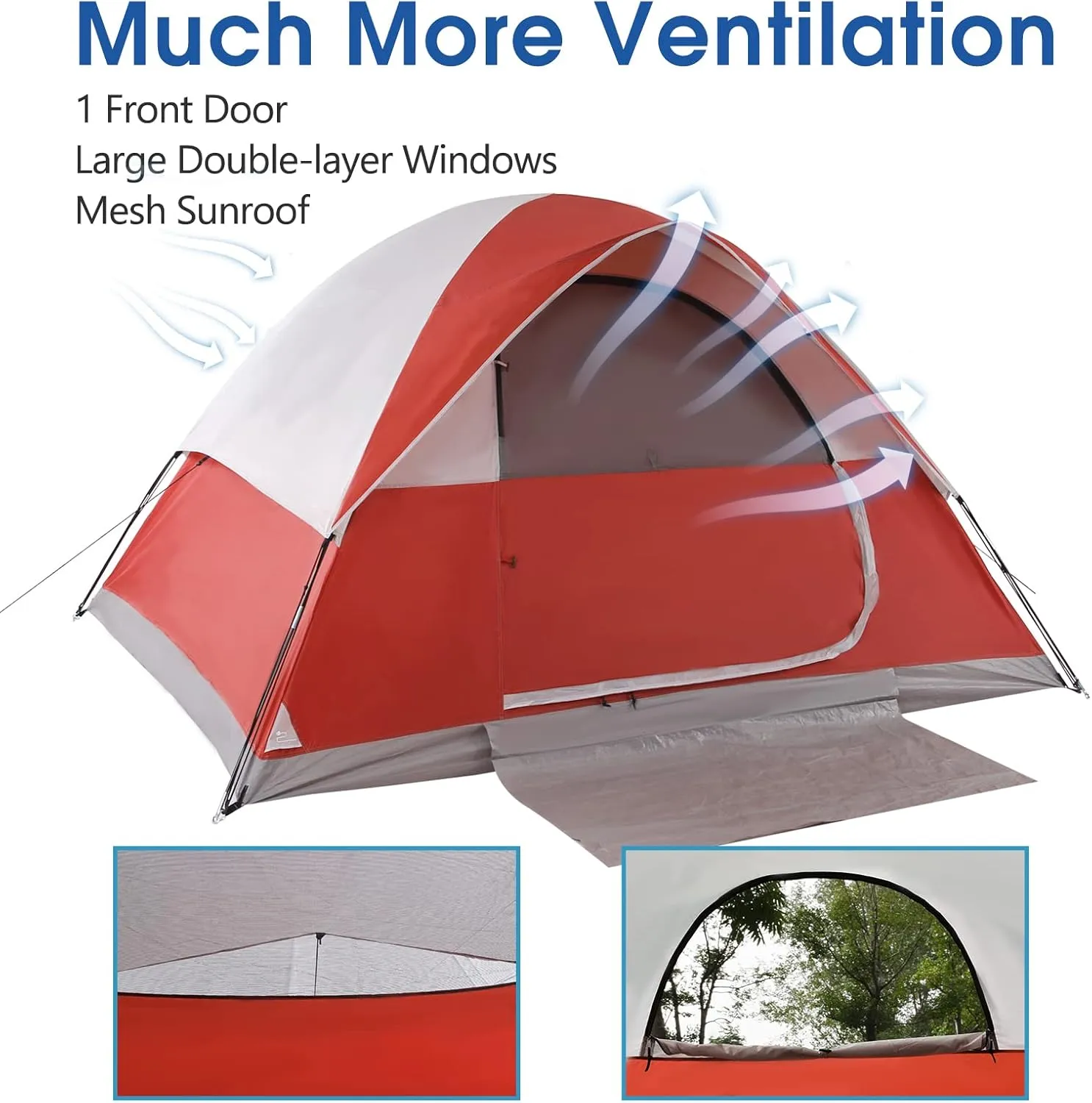 LET'S CAMP 2 Person Backpacking Tent,Portable Lightweight Waterproof Windproof Easy Setup Backpacking Tent,Great for Camping Hiking Mountaineering