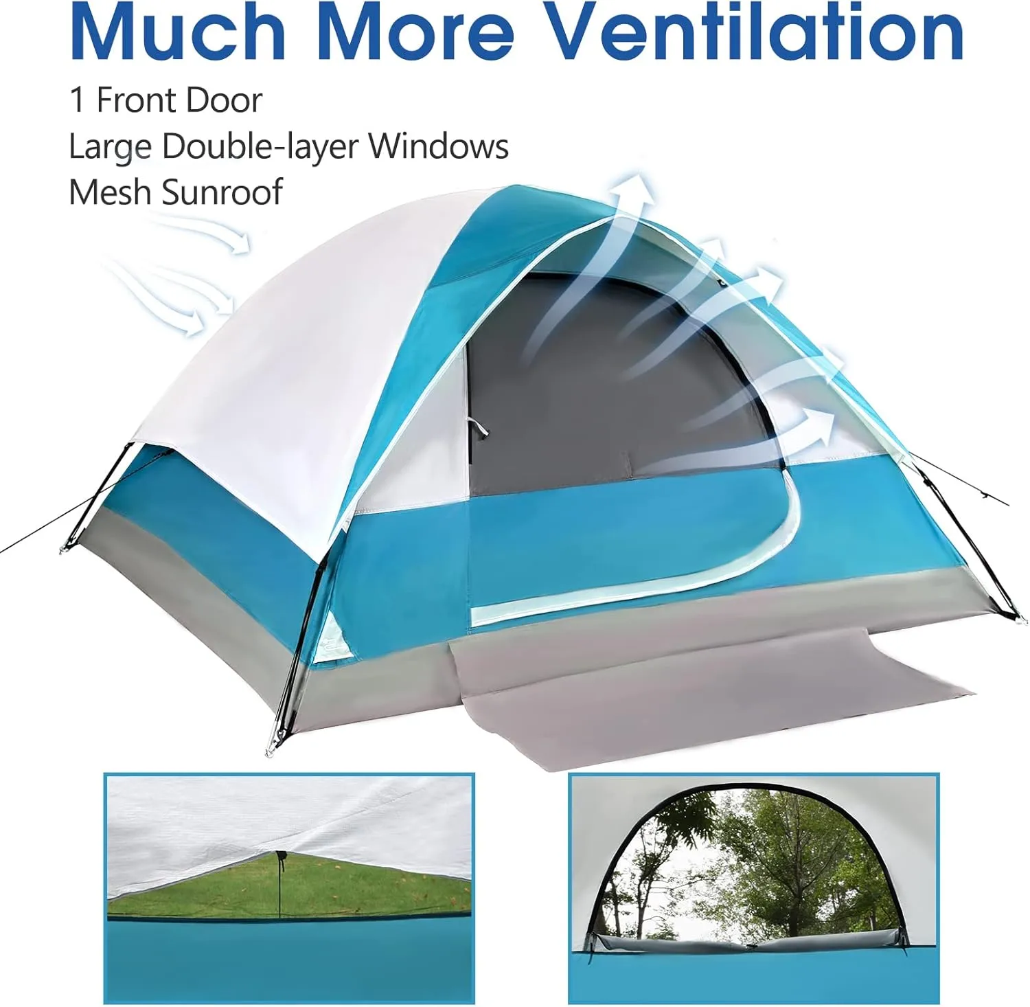 LET'S CAMP 2 Person Backpacking Tent,Portable Lightweight Waterproof Windproof Easy Setup Backpacking Tent,Great for Camping Hiking Mountaineering