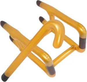 LIFKOME 2pcs Inflatable Crutch Toys Fun Walking Stick Playthings for Halloween Parties Easy to Inflate Leak Design for Decorations Poolside Activities