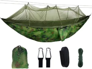 Lightweight Double Camping Hammock with Mosquito Net - Outdoor Portable Nylon Hanging Tent for Two(Camouflage)