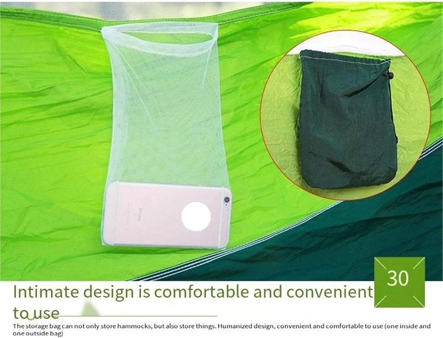 Lightweight Double Camping Hammock with Mosquito Net - Outdoor Portable Nylon Hanging Tent for Two(Camouflage)