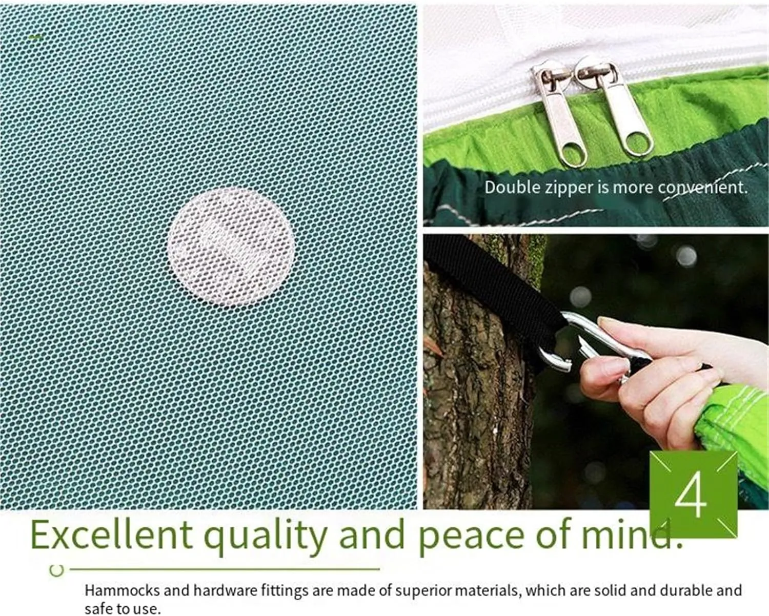 Lightweight Double Camping Hammock with Mosquito Net - Outdoor Portable Nylon Hanging Tent for Two(Camouflage)