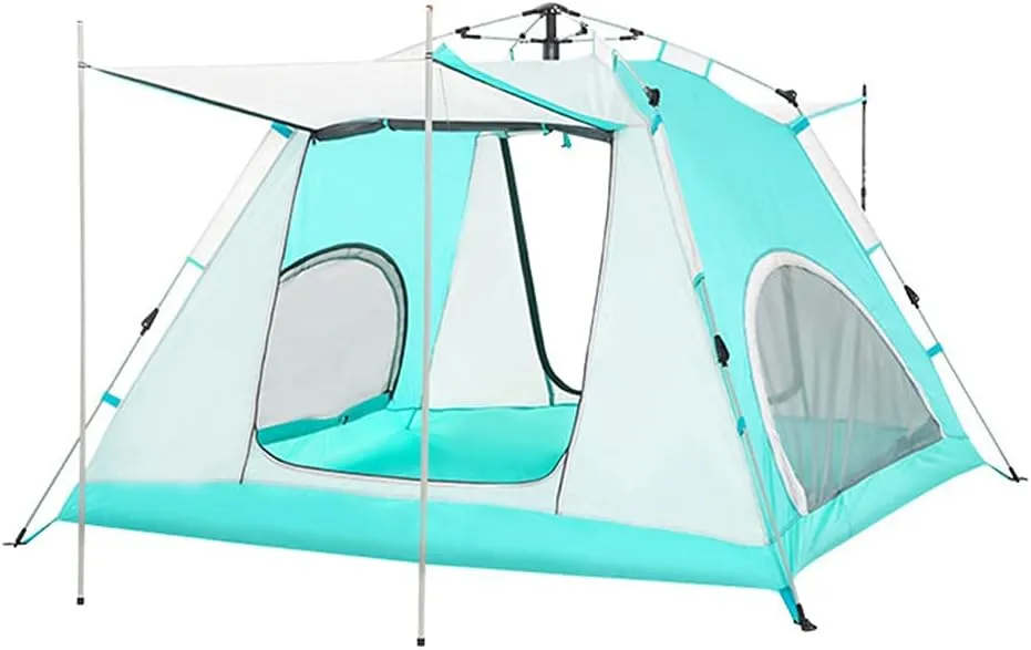 Lightweight Instant Pop Up Tent for 3 to 4 Person Automatic Opening Portable Automatic Tent Family Camping Tent with Porch