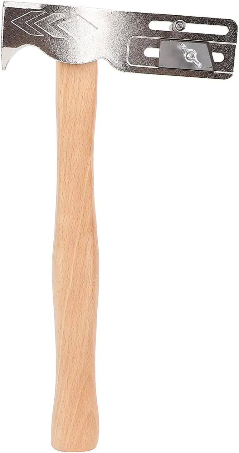 Lightweight Roofing Hatchet, Efficient Carbon Steel Shingling Hammer, Comfortable Wooden Handle, Multifunctional Nail Puller, Higher Stability Striking Power, Wide Application