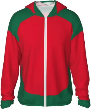 Lightweight UV Protection Sun Jacket, Flag of Bangladesh Print Sportswear Hooded Sunblock Shirt for Outdoor