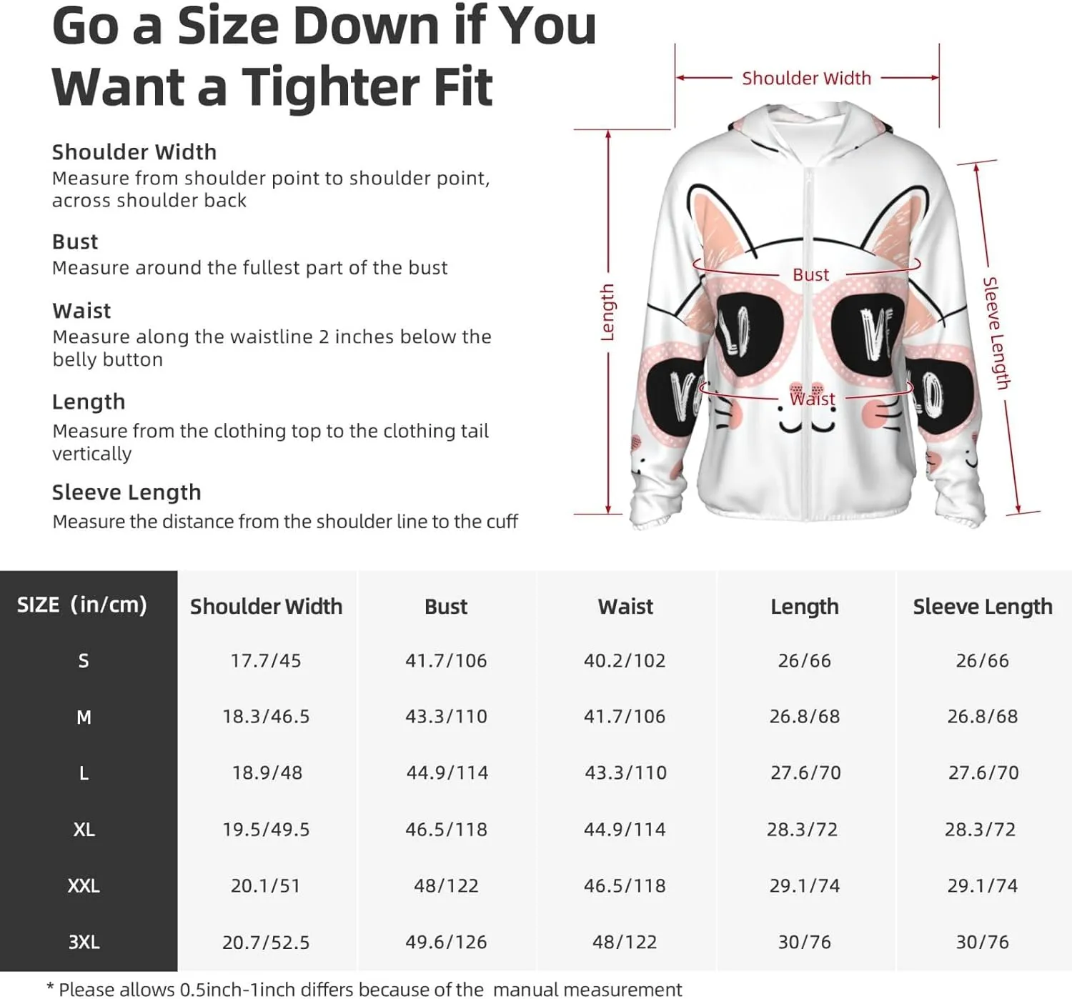 Lightweight UV Protection Sun Jacket, Pink Cat With Love Print Sportswear Hooded Sunblock Shirt for Outdoor