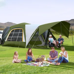 LILYPELLE SUV Tent for Camping, 4-6 Person Inflatable Tents for Camping with Large Awning, PU 3000mm Waterproof Oxford Portable Tailgate Blow Up Tent for SUV Car Jeep, 9.8FT L x 8.2FT W x 6.9FT H