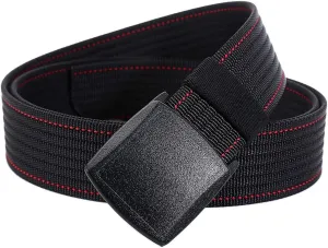 LionVII Belt for Men, Adjustable Belt with Plastic Buckle Breathable for Work Sports, Easy Trim to Fit 28-49" Waist