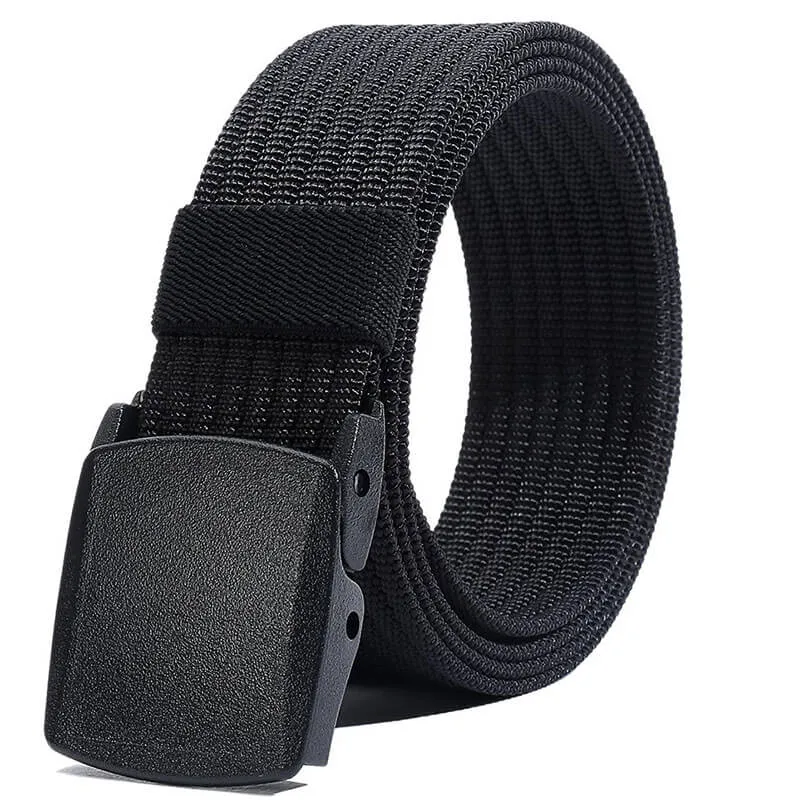 LionVII Men's Nylon Web Belt with YKK Plastic Buckle - Breathable and Durable Waist Strap for Work, Outdoor Sports and More - Adjustable up to 46in (53"L x 1.5"W)