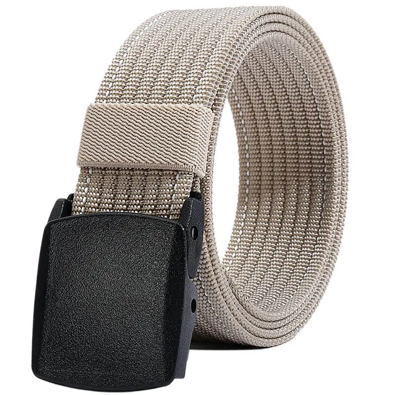 LionVII Men's Nylon Web Belt with YKK Plastic Buckle - Breathable and Durable Waist Strap for Work, Outdoor Sports and More - Adjustable up to 46in (53"L x 1.5"W)