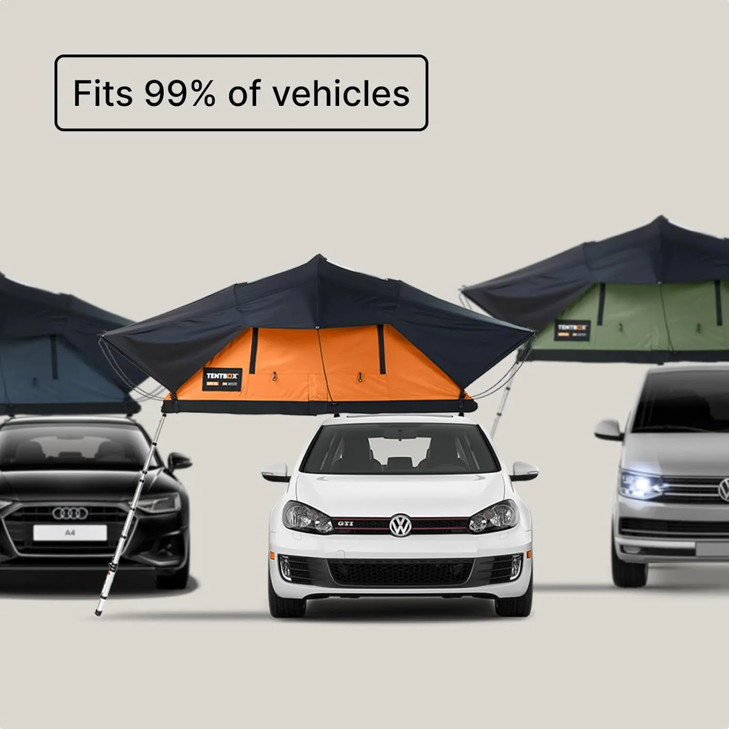 Lite XL - Sleeps 4 People - Car Roof Top Tent - TentBox Car Roof Tent - Four Season Car Camping - Tent Box Roof Tent FITS Most Cars - Premium fold-Out Design, 30 Seconds Set-Up