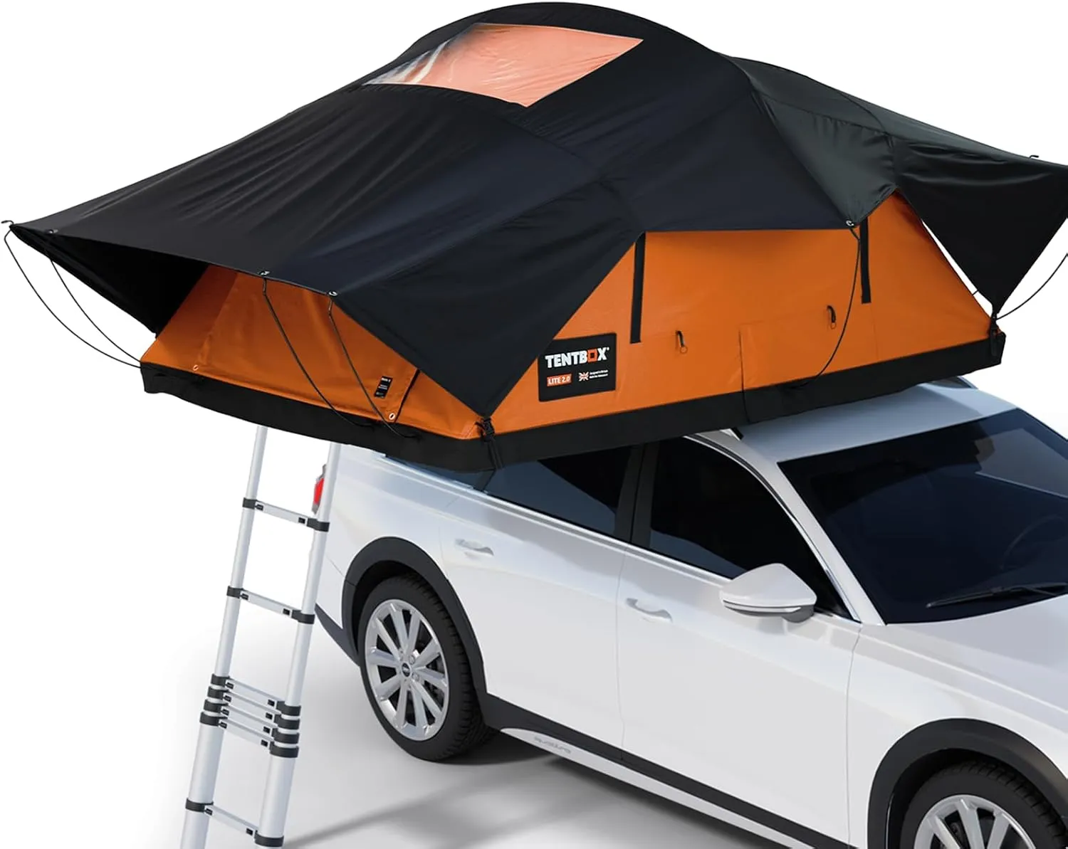 Lite XL - Sleeps 4 People - Car Roof Top Tent - TentBox Car Roof Tent - Four Season Car Camping - Tent Box Roof Tent FITS Most Cars - Premium fold-Out Design, 30 Seconds Set-Up