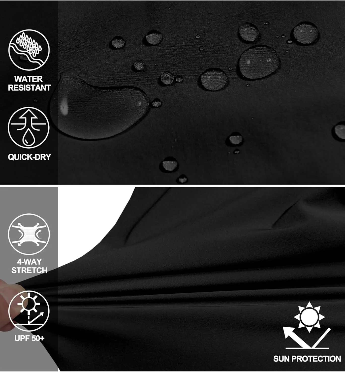 Little Donkey Andy Men's UPF 50 Lightweight Quick Dry Hiking Pants with Zipper Pockets for Outdoor Travel