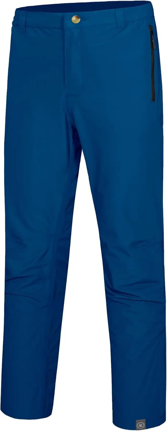 Little Donkey Andy Men's Waterproof Lightweight Rain Pants Breathable Windproof Hiking Golf Fishing Pants