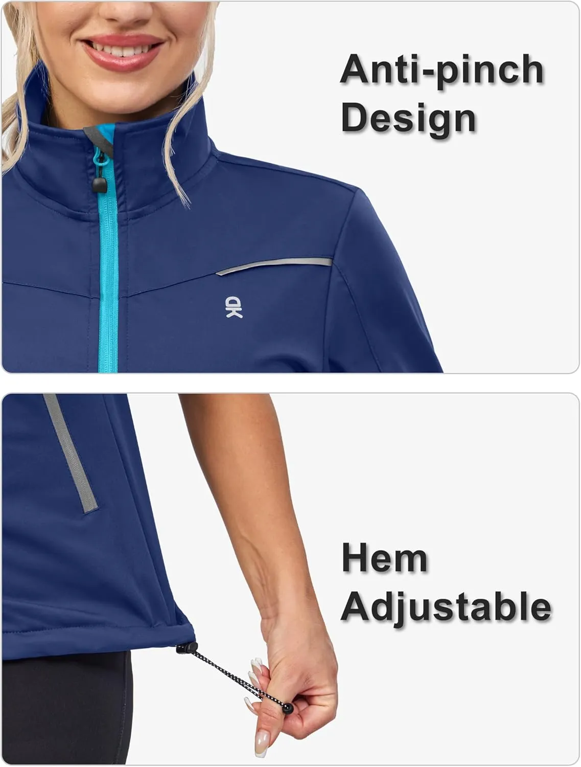 Little Donkey Andy Women's Short Sleeve Jacket Windproof Lightweight Vest for Golf Hiking Running