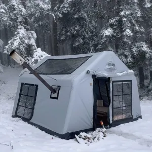 London 360 – Luxury 4-Season Inflatable Tent for Camping, 8-Person Capacity, Panoramic Windows, and Sunroof