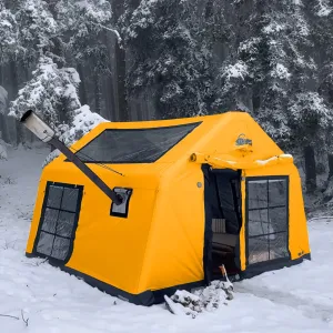 London 360 – Luxury 4-Season Inflatable Tent for Camping, 8-Person Capacity, Panoramic Windows, and Sunroof