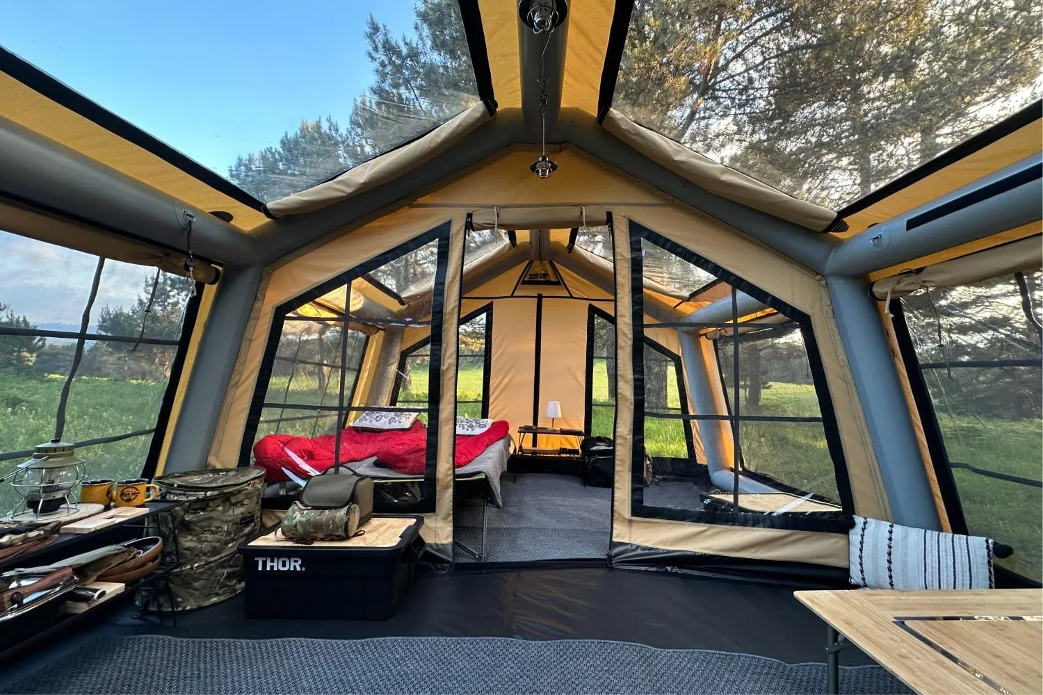 London MAXIA 480 14-Person Tent – Luxury Inflatable, Waterproof & UV Resistant, Perfect for 4-Season Camping, Easy Setup