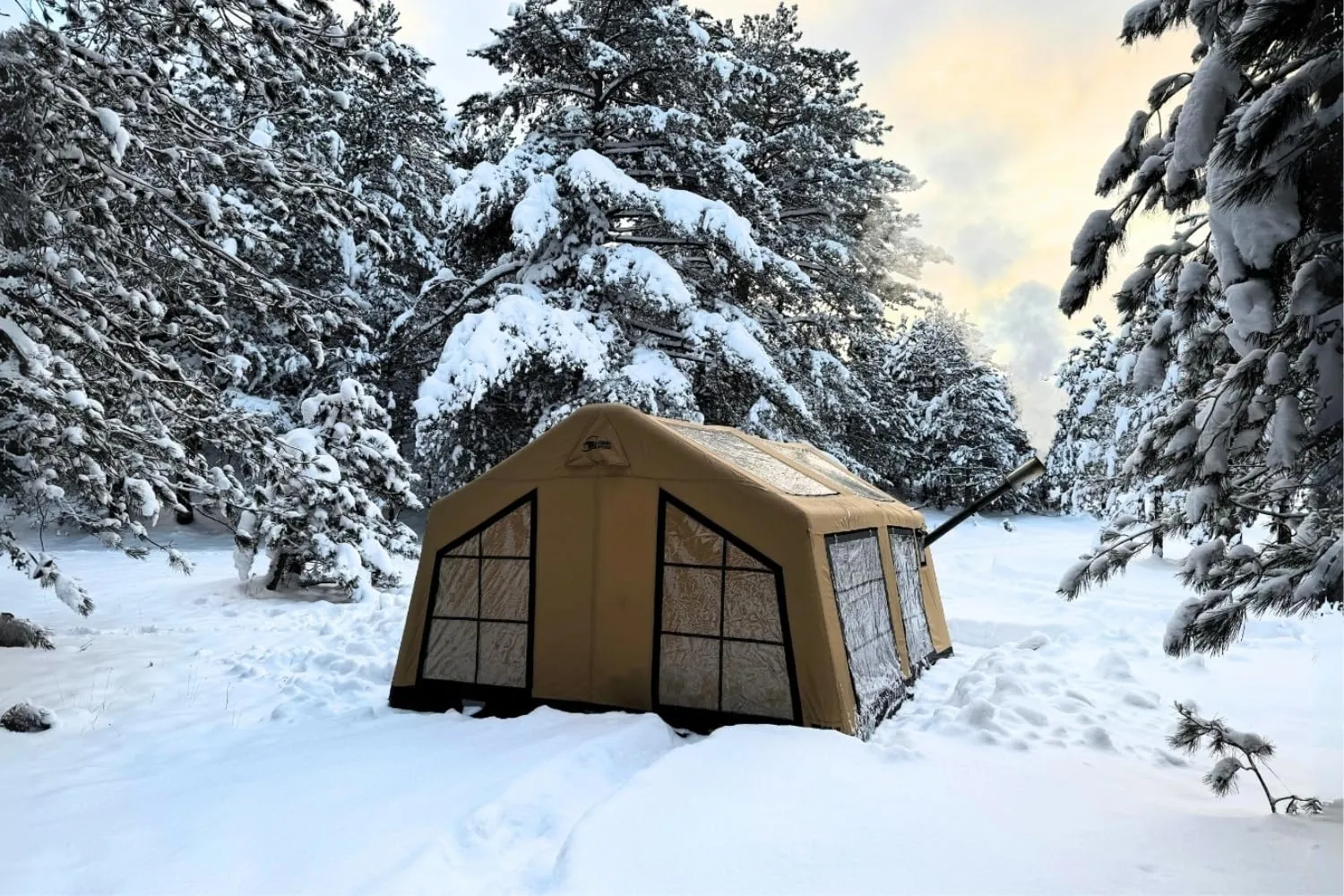 London MAXIA 480 14-Person Tent – Luxury Inflatable, Waterproof & UV Resistant, Perfect for 4-Season Camping, Easy Setup