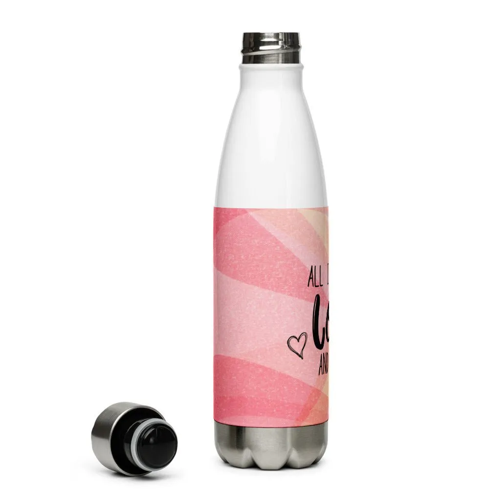 Love and Tacos Stainless Steel Water Bottle