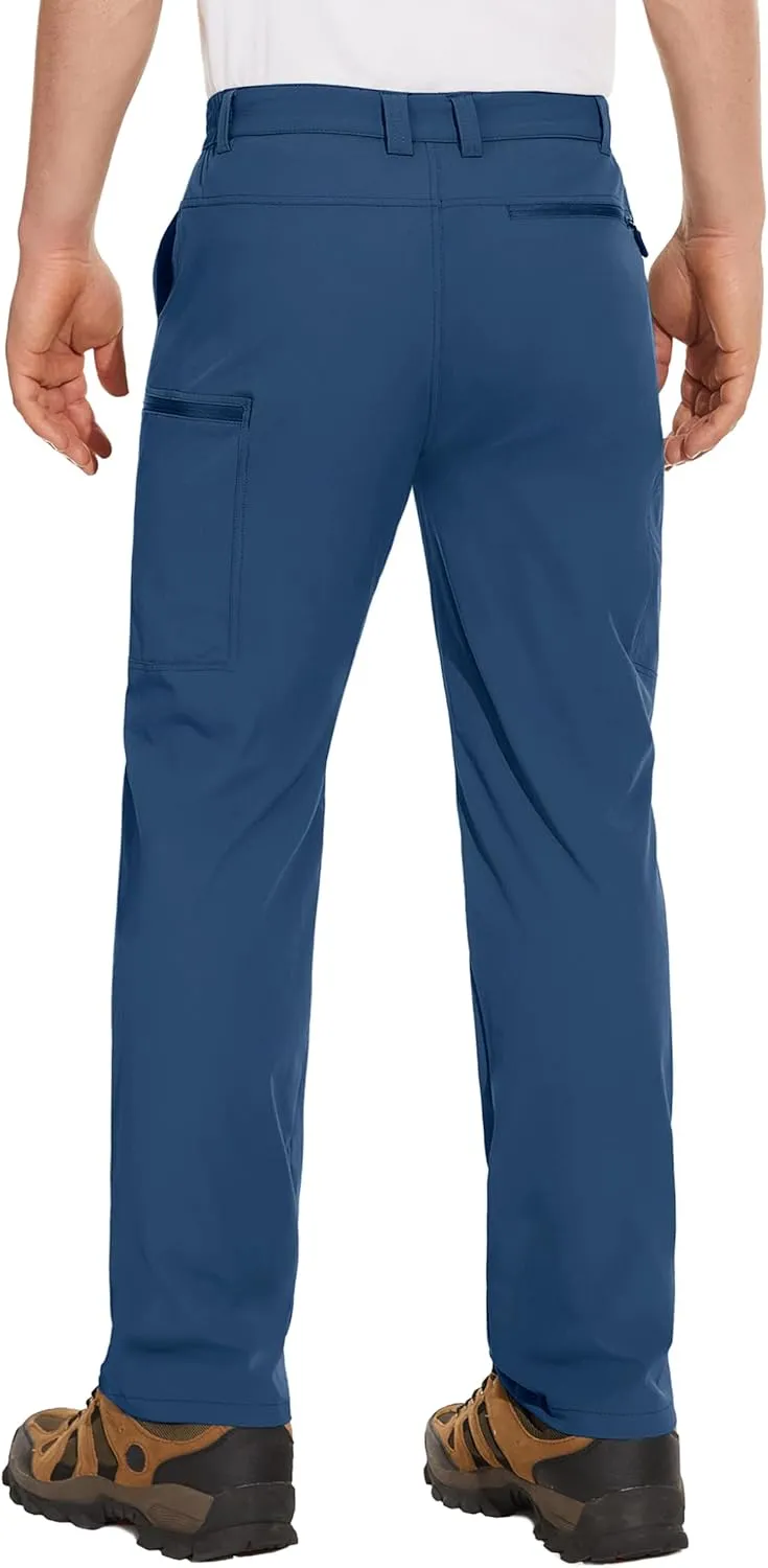 MAGCOMSEN Men's Hiking Pants 6 Pockets,Water Resistant Ripstop Outdoor Pants,Lightweight Quick Dry Fishing Work Pants
