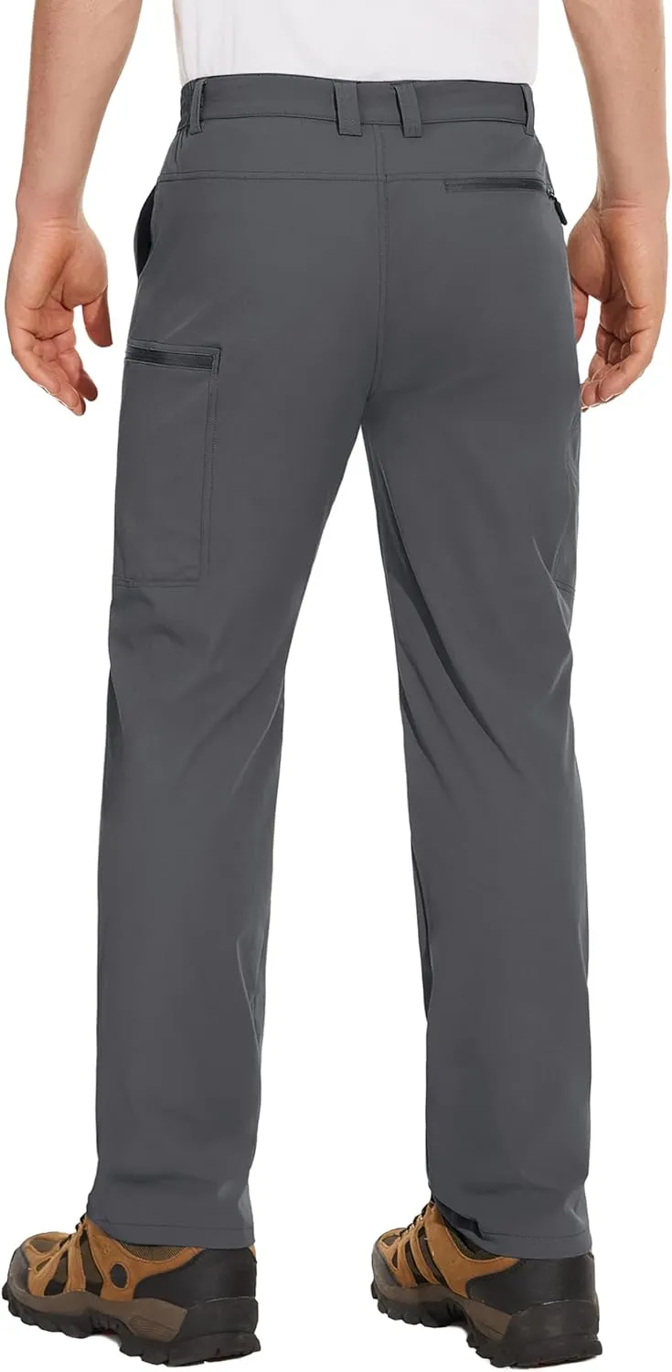 MAGCOMSEN Men's Hiking Pants 6 Pockets,Water Resistant Ripstop Outdoor Pants,Lightweight Quick Dry Fishing Work Pants