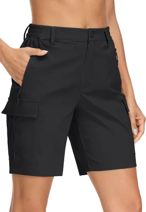 MAGCOMSEN Women's Hiking Cargo Shorts Quick Dry Lightweight 7 Inch Golf Athlectic Casual Trendy Shorts with 5 Pockets