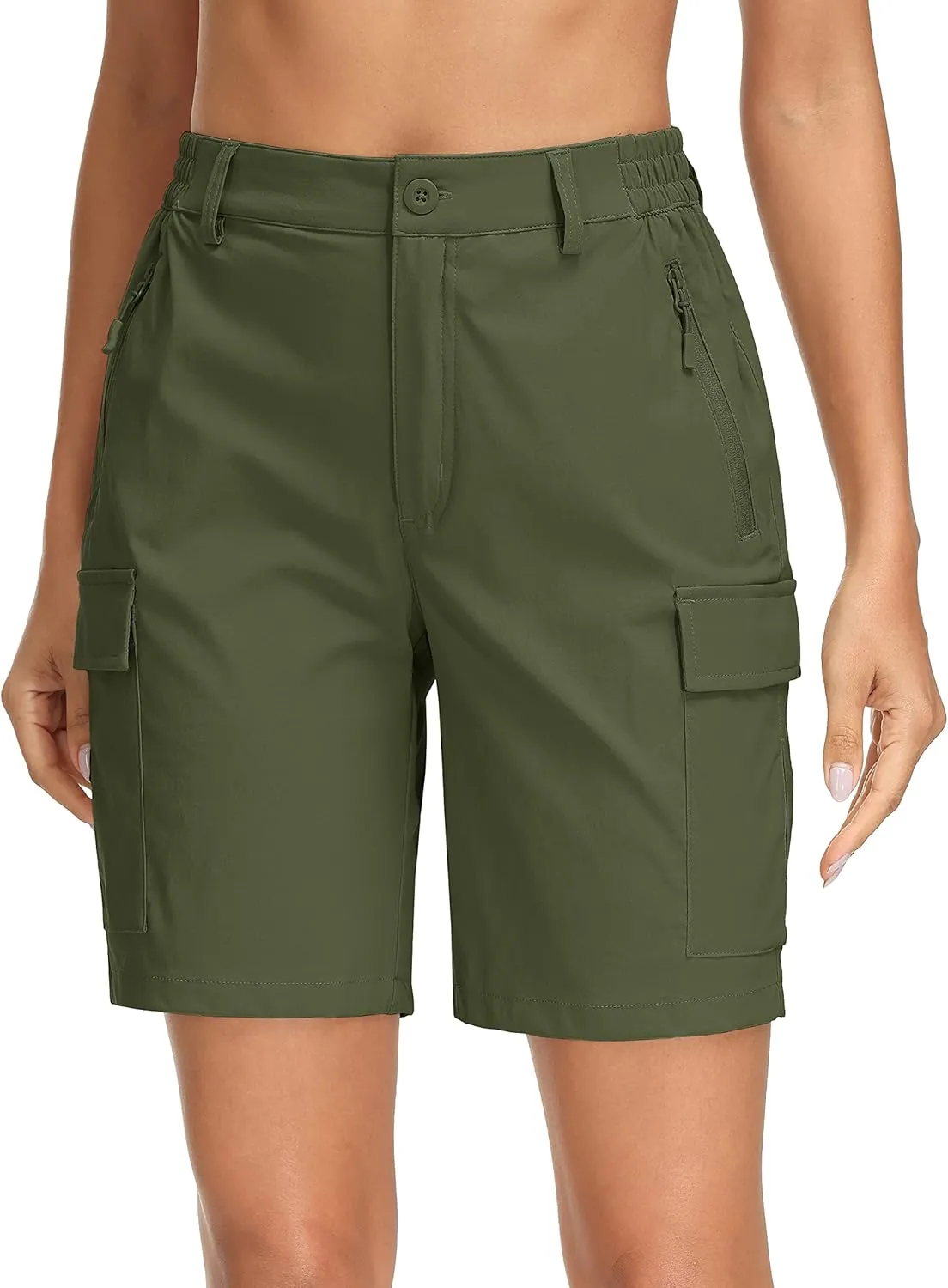 MAGCOMSEN Women's Hiking Cargo Shorts Quick Dry Lightweight 7 Inch Golf Athlectic Casual Trendy Shorts with 5 Pockets