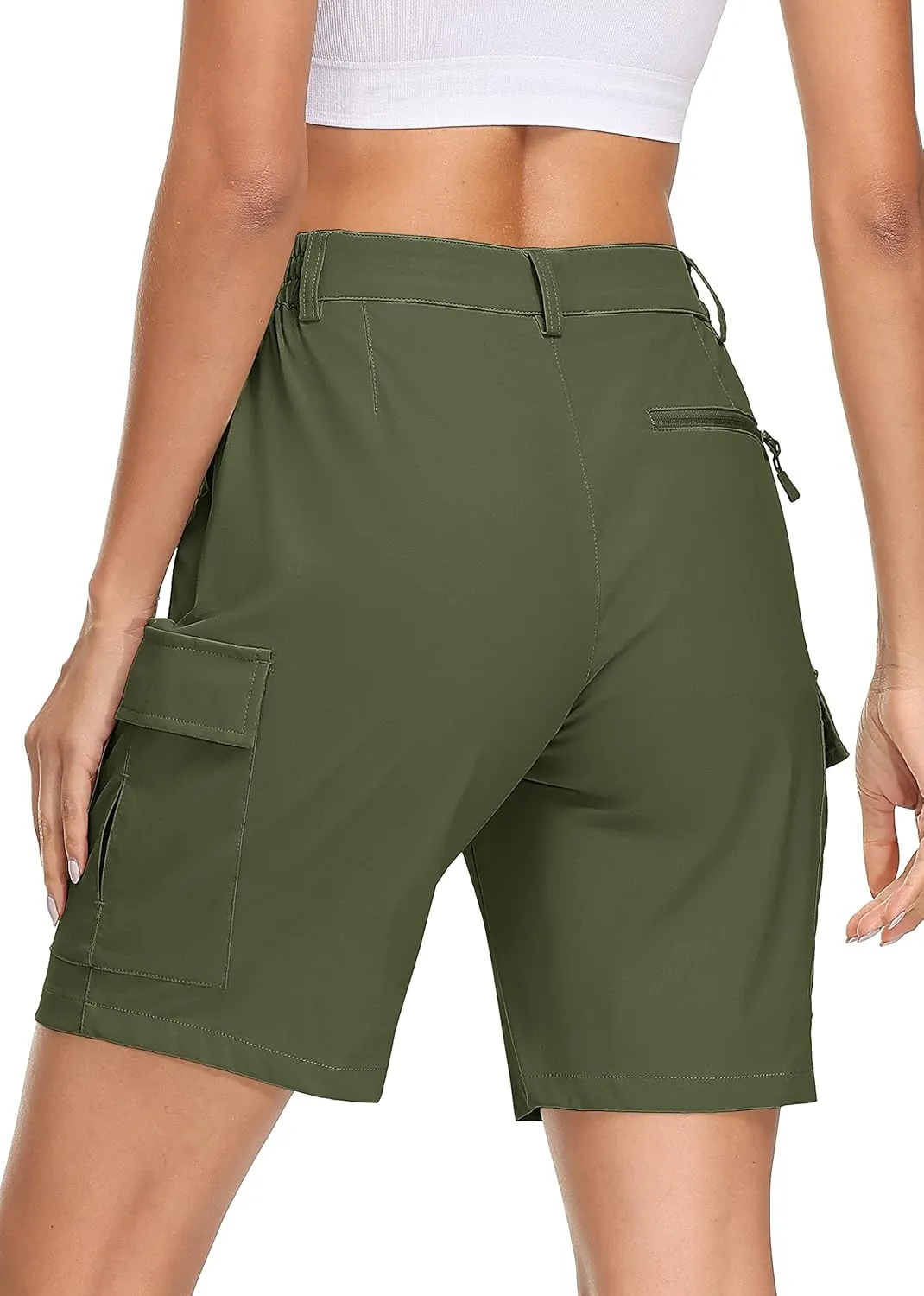 MAGCOMSEN Women's Hiking Cargo Shorts Quick Dry Lightweight 7 Inch Golf Athlectic Casual Trendy Shorts with 5 Pockets
