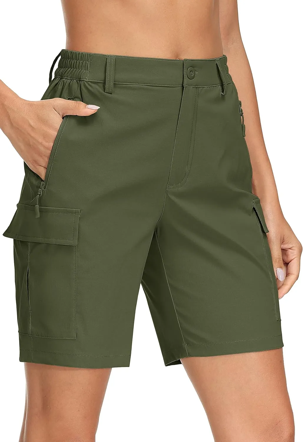 MAGCOMSEN Women's Hiking Cargo Shorts Quick Dry Lightweight 7 Inch Golf Athlectic Casual Trendy Shorts with 5 Pockets