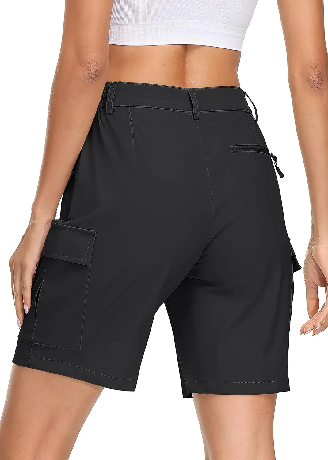 MAGCOMSEN Women's Hiking Cargo Shorts Quick Dry Lightweight 7 Inch Golf Athlectic Casual Trendy Shorts with 5 Pockets