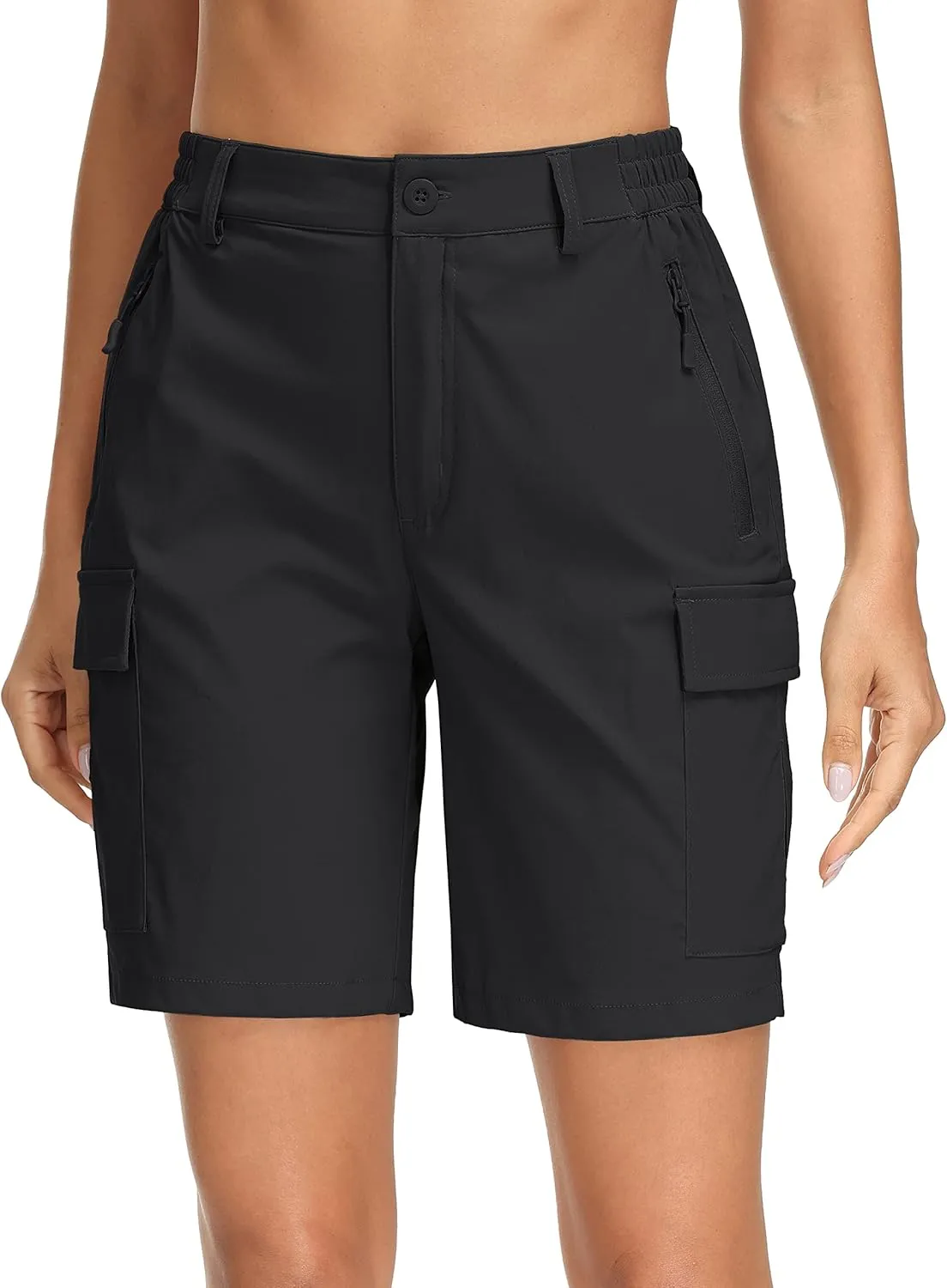 MAGCOMSEN Women's Hiking Cargo Shorts Quick Dry Lightweight 7 Inch Golf Athlectic Casual Trendy Shorts with 5 Pockets