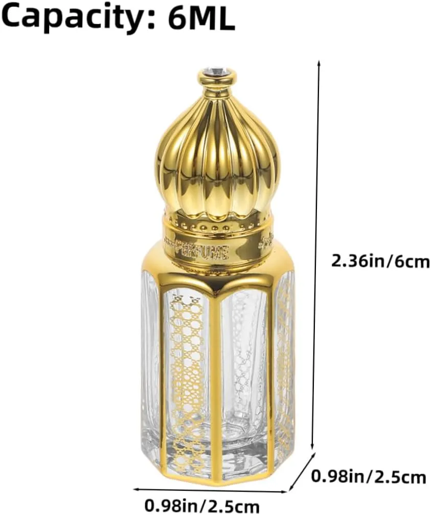 MAGICLULU Bottled Syrup Empty Bottles Liquid Scent Mini Travel Bottle Refillable Clear Dropper Sprayers Dispense Bottles Leak Oil Sprayer Diffuse Golden Glass