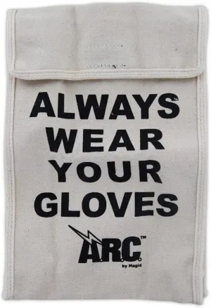 MAGID A.R.C. Cotton Twill Canvas Glove Bag for Rubber Insulating Electrical Gloves