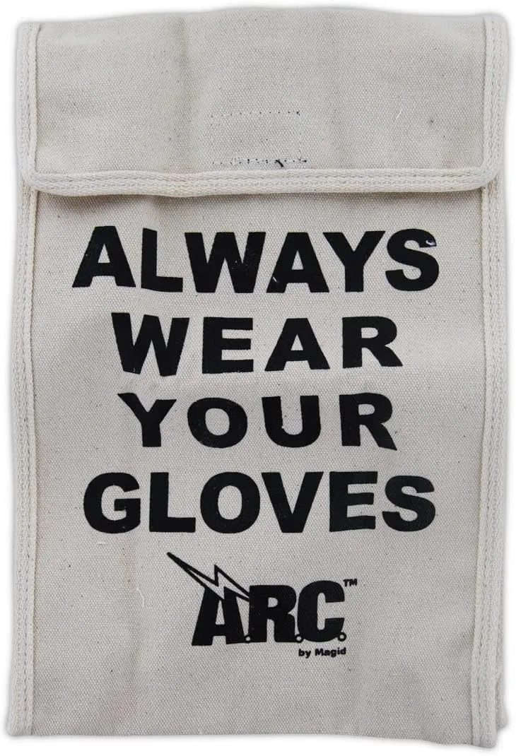 MAGID A.R.C. Cotton Twill Canvas Glove Bag for Rubber Insulating Electrical Gloves