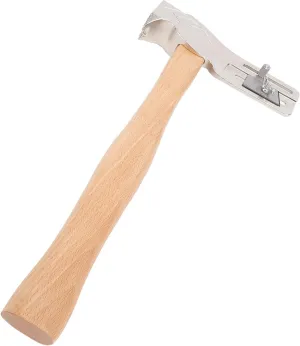 Magnet Roofing Hatchet, 17oz Magnetic Faced Roofing Hatchet, Carbon Steel Shingling Hammer with Wooden Handle for Roof Repair
