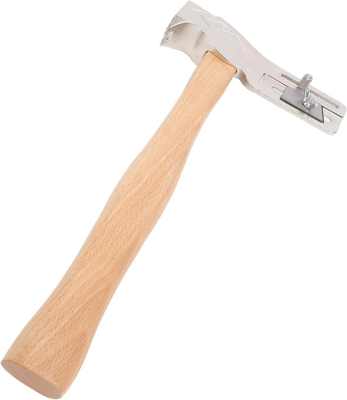 Magnet Roofing Hatchet, 17oz Magnetic Faced Roofing Hatchet, Carbon Steel Shingling Hammer with Wooden Handle for Roof Repair