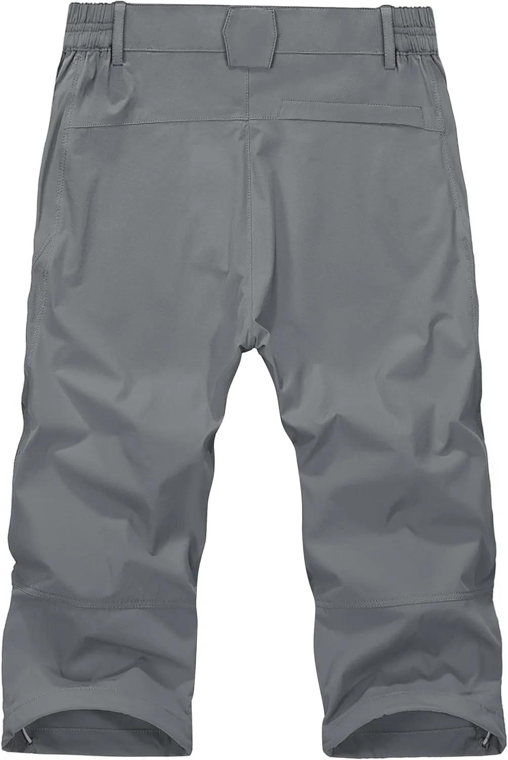 MAGNIVIT Men's 3/4 Capri Pants Below Knee Quick Dry Lightweight Hiking Cargo Long Shorts(No Belt)