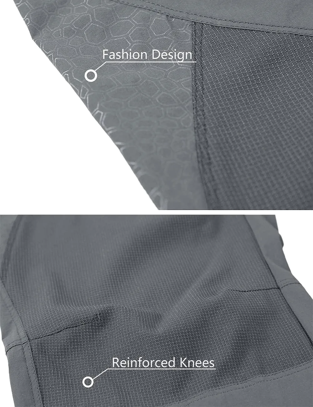 MAGNIVIT Men's 3/4 Capri Pants Below Knee Quick Dry Lightweight Hiking Cargo Long Shorts(No Belt)